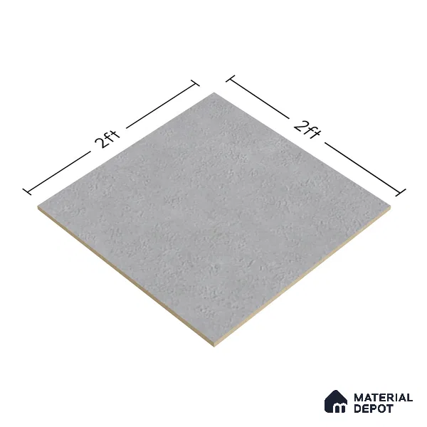 Cement Look Floor Tile TL 07621 Iron Anchorage 2 ft x 2 ft Matte Finish Vitrified Tile - 9 mm | 6 Random Design | Suitable For Living Room, Bedroom & Dining (Sample)