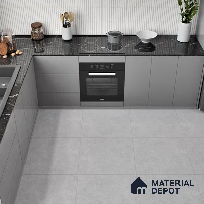 Cement Look Floor Tile TL 07621 Iron Anchorage 2 ft x 2 ft Matte Finish Vitrified Tile - 9 mm | 6 Random Design | Suitable For Living Room, Bedroom & Dining (Sample)