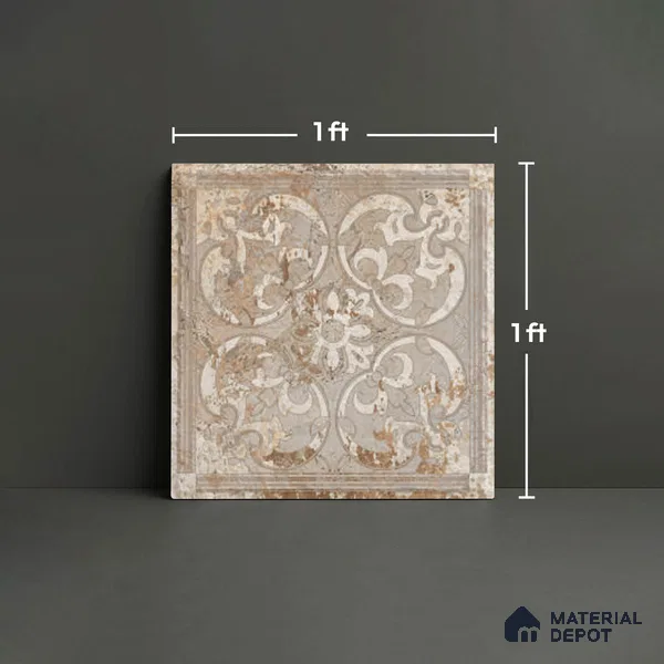 Stone Look TL 10357 D Anti Skid Tile Floor Tile 1 ft x 1 ft Vitrified Matte Finish - 12 mm