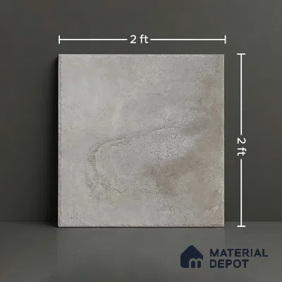 Stone Floor Tile TL 10357 E Leon Grey 2 ft x 2 ft Matte Finish Anti Skid Vitrified Tile - 12 mm  | Suitable for Balcony, Terrace & Coutyard