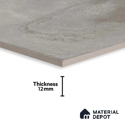 Stone Floor Tile TL 10357 E Leon Grey 2 ft x 2 ft Matte Finish Anti Skid Vitrified Tile - 12 mm  | Suitable for Balcony, Terrace & Coutyard