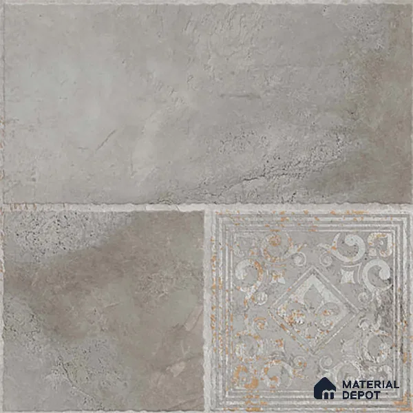 Stone Floor Tile TL 10357 G Leon Grey 2 ft x 2 ft Matte Finish Anti Skid Vitrified Tile - 12 mm  | Suitable for Balcony, Terrace & Coutyard