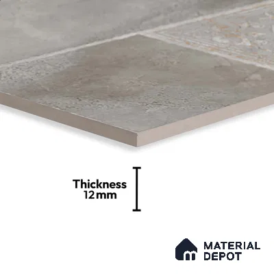 Stone Floor Tile TL 10357 G Leon Grey 2 ft x 2 ft Matte Finish Anti Skid Vitrified Tile - 12 mm  | Suitable for Balcony, Terrace & Coutyard