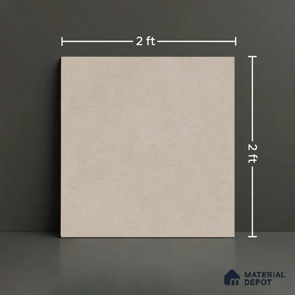 Stone Floor Tile TL 10361 I Fribo Beige 2 ft x 2 ft Matte Finish Anti Skid Vitrified Tile - 12 mm  | Suitable for Balcony, Terrace & Coutyard