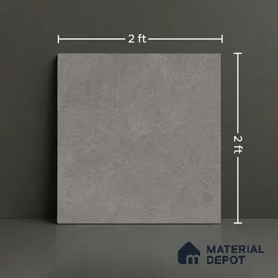 Stone Floor Tile TL 10361 Fribo Grey 2 ft x 2 ft Matte Finish Anti Skid Vitrified Tile - 12 mm  | Suitable for Balcony, Terrace & Coutyard