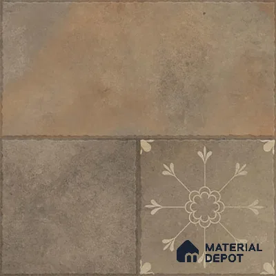 Stone Floor Tile TL 10366 B Zamora Verde Decor 2 ft x 2 ft Matte Finish Anti Skid Vitrified Tile - 12 mm | Suitable for Balcony, Terrace & Coutyard