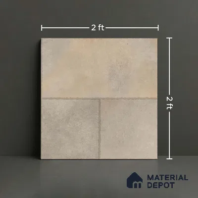 Stone Floor Tile TL 10366 C Zamora Crema 2 ft x 2 ft Matte Finish Anti Skid Vitrified Tile - 12 mm | Suitable for Balcony, Terrace & Coutyard