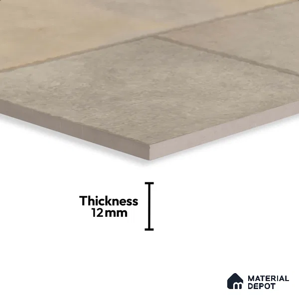 Stone Floor Tile TL 10366 C Zamora Crema 2 ft x 2 ft Matte Finish Anti Skid Vitrified Tile - 12 mm | Suitable for Balcony, Terrace & Coutyard