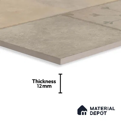 Stone Floor Tile TL 10366 D Zamora Crema Decor 2 ft x 2 ft Matte Finish Anti Skid Vitrified Tile - 12 mm | Suitable for Balcony, Terrace & Coutyard