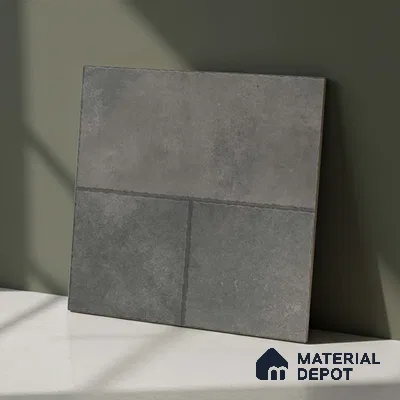 Stone Floor Tile TL 10366 E Zamora Grey Decor 2 ft x 2 ft Matte Finish Anti Skid Vitrified Tile - 12 mm | Suitable for Balcony, Terrace & Coutyard