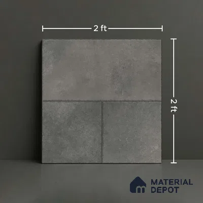 Stone Floor Tile TL 10366 E Zamora Grey Decor 2 ft x 2 ft Matte Finish Anti Skid Vitrified Tile - 12 mm | Suitable for Balcony, Terrace & Coutyard