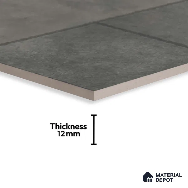 Stone Floor Tile TL 10366 E Zamora Grey Decor 2 ft x 2 ft Matte Finish Anti Skid Vitrified Tile - 12 mm | Suitable for Balcony, Terrace & Coutyard