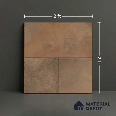 Stone Floor Tile TL 10366 Zamora Verde Decor 2 ft x 2 ft Matte Finish Anti Skid Vitrified Tile - 12 mm | Suitable for Balcony, Terrace & Coutyard