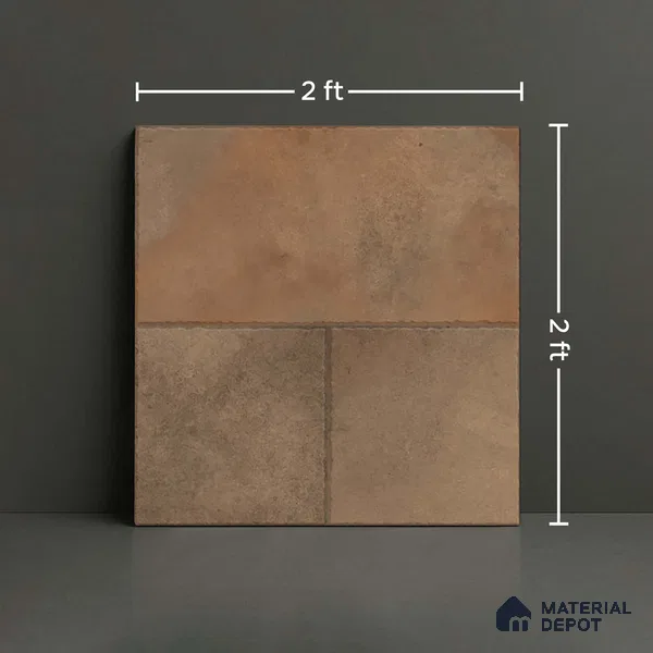 Stone Floor Tile TL 10366 Zamora Verde Decor 2 ft x 2 ft Matte Finish Anti Skid Vitrified Tile - 12 mm | Suitable for Balcony, Terrace & Coutyard