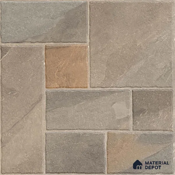 Stone Floor Tile TL 10364 B Evora Brown Decor 2 ft x 2 ft Matte Finish Anti Skid Vitrified Tile - 12 mm | Suitable for Balcony, Terrace & Coutyard