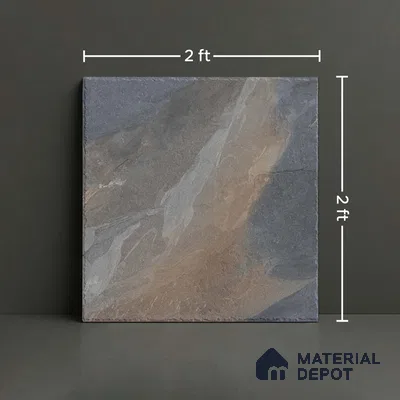 Stone Floor Tile TL 10364 C Evora Bronze 2 ft x 2 ft Matte Finish Anti Skid Vitrified Tile - 12 mm | Suitable for Balcony, Terrace & Coutyard