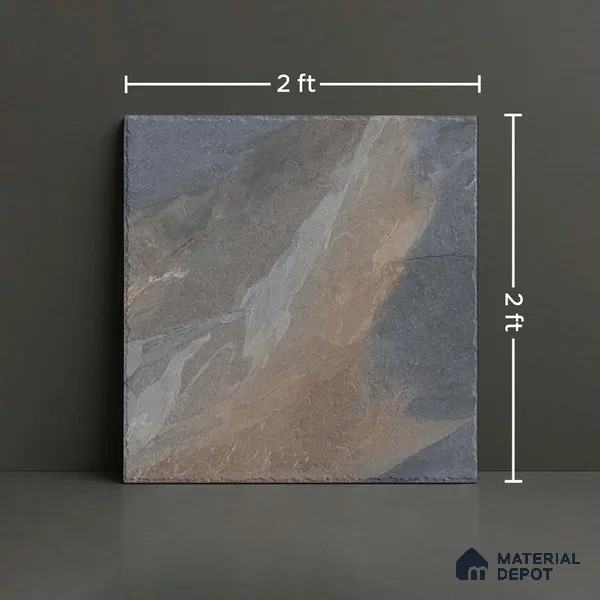 Stone Floor Tile TL 10364 C Evora Bronze 2 ft x 2 ft Matte Finish Anti Skid Vitrified Tile - 12 mm | Suitable for Balcony, Terrace & Coutyard