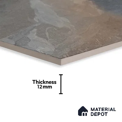 Stone Floor Tile TL 10364 C Evora Bronze 2 ft x 2 ft Matte Finish Anti Skid Vitrified Tile - 12 mm | Suitable for Balcony, Terrace & Coutyard
