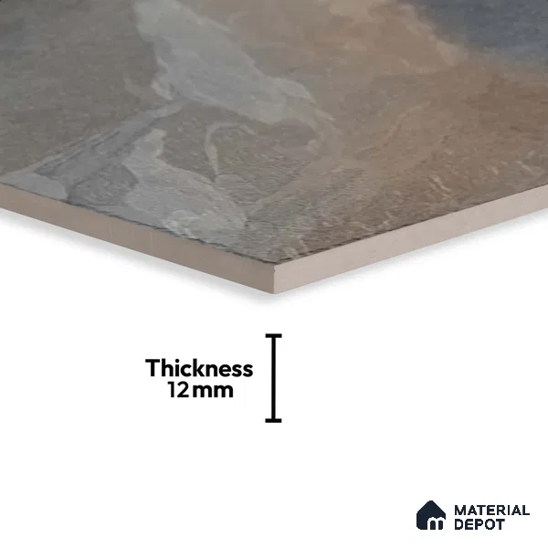 Stone Floor Tile TL 10364 C Evora Bronze 2 ft x 2 ft Matte Finish Anti Skid Vitrified Tile - 12 mm | Suitable for Balcony, Terrace & Coutyard