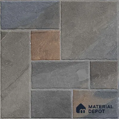 Stone Floor Tile TL 10364 D Evora Bronze Decor 2 ft x 2 ft Matte Finish Anti Skid Vitrified Tile - 12 mm | Suitable for Balcony, Terrace & Coutyard