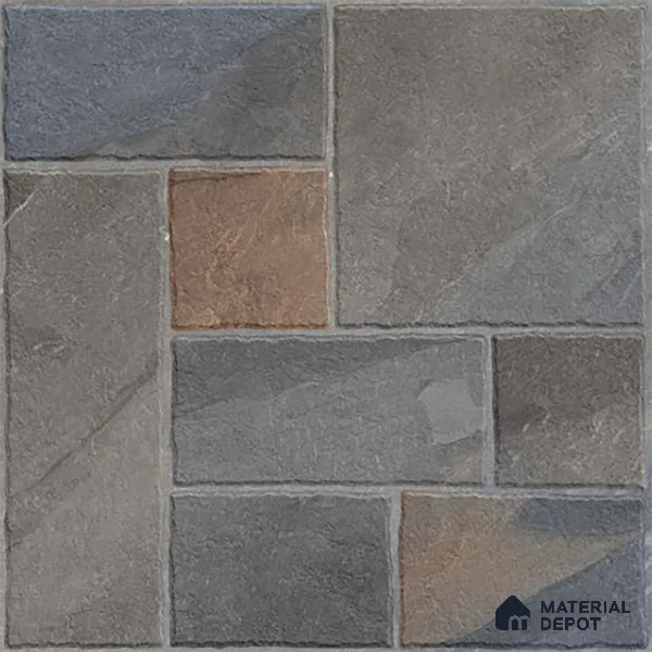 Stone Floor Tile TL 10364 D Evora Bronze Decor 2 ft x 2 ft Matte Finish Anti Skid Vitrified Tile - 12 mm | Suitable for Balcony, Terrace & Coutyard