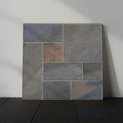 Stone Floor Tile TL 10364 D Evora Bronze Decor 2 ft x 2 ft Matte Finish Anti Skid Vitrified Tile - 12 mm | Suitable for Balcony, Terrace & Coutyard