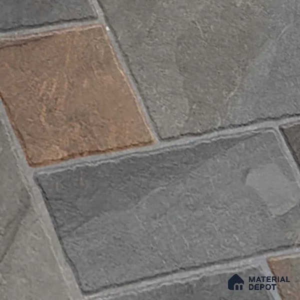 Stone Floor Tile TL 10364 D Evora Bronze Decor 2 ft x 2 ft Matte Finish Anti Skid Vitrified Tile - 12 mm | Suitable for Balcony, Terrace & Coutyard