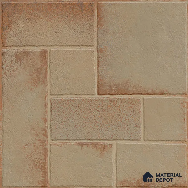 Stone Floor Tile TL 10362 B Riga Brown 2 ft x 2 ft Matte Finish Anti Skid Vitrified Tile - 12 mm | Suitable for Balcony, Terrace & Coutyard