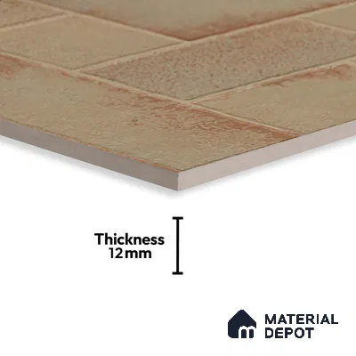 Stone Floor Tile TL 10362 B Riga Brown 2 ft x 2 ft Matte Finish Anti Skid Vitrified Tile - 12 mm | Suitable for Balcony, Terrace & Coutyard