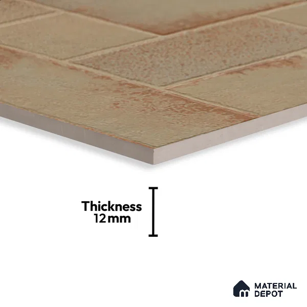 Stone Floor Tile TL 10362 B Riga Brown 2 ft x 2 ft Matte Finish Anti Skid Vitrified Tile - 12 mm | Suitable for Balcony, Terrace & Coutyard