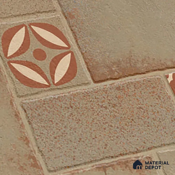 Stone Floor Tile TL 10362 C Riga Brown Decor 2 ft x 2 ft Matte Finish Anti Skid Vitrified Tile - 12 mm | Suitable for Balcony, Terrace & Coutyard