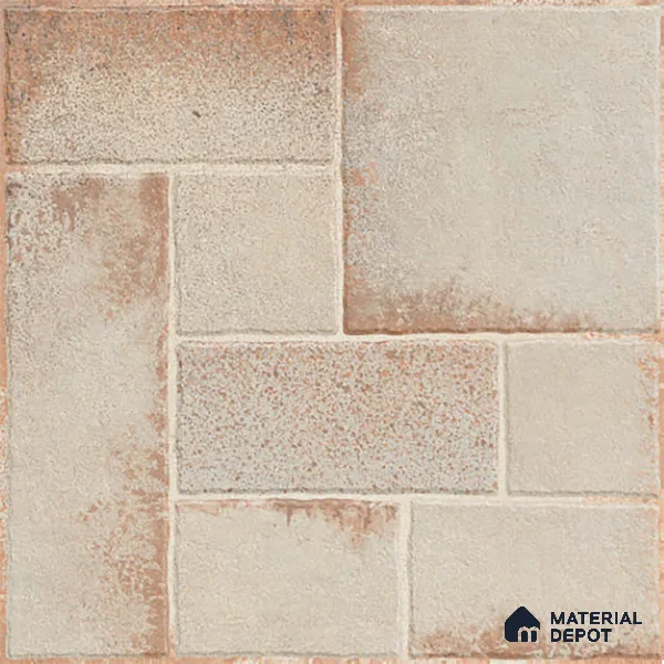 Stone Floor Tile TL 10362 E Riga Cream Decor 2 ft x 2 ft Matte Finish Anti Skid Vitrified Tile - 12 mm | Suitable for Balcony, Terrace & Coutyard