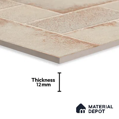 Stone Floor Tile TL 10362 E Riga Cream Decor 2 ft x 2 ft Matte Finish Anti Skid Vitrified Tile - 12 mm | Suitable for Balcony, Terrace & Coutyard