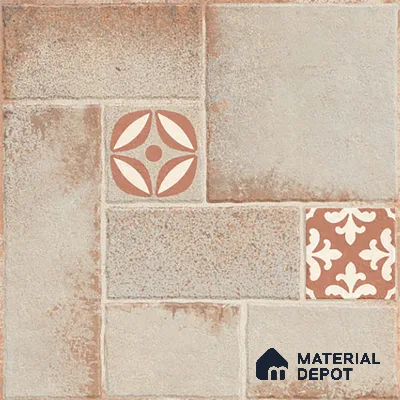 Stone Floor Tile TL 10362 F Riga Cream 2 ft x 2 ft Matte Finish Anti Skid Vitrified Tile - 12 mm | Suitable for Balcony, Terrace & Coutyard
