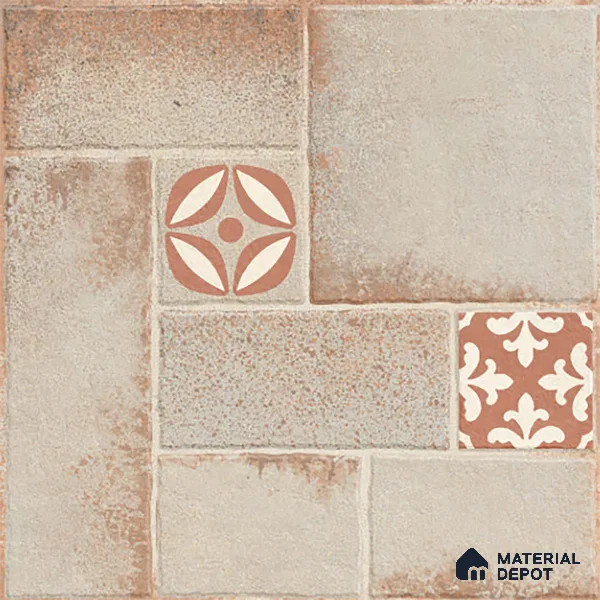 Stone Floor Tile TL 10362 F Riga Cream 2 ft x 2 ft Matte Finish Anti Skid Vitrified Tile - 12 mm | Suitable for Balcony, Terrace & Coutyard