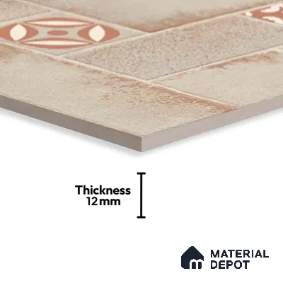 Stone Floor Tile TL 10362 F Riga Cream 2 ft x 2 ft Matte Finish Anti Skid Vitrified Tile - 12 mm | Suitable for Balcony, Terrace & Coutyard