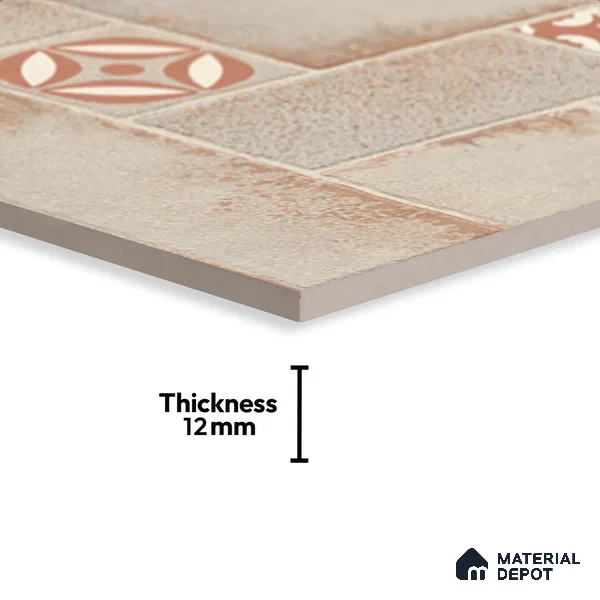 Stone Floor Tile TL 10362 F Riga Cream 2 ft x 2 ft Matte Finish Anti Skid Vitrified Tile - 12 mm | Suitable for Balcony, Terrace & Coutyard