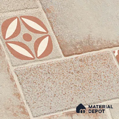 Stone Floor Tile TL 10362 F Riga Cream 2 ft x 2 ft Matte Finish Anti Skid Vitrified Tile - 12 mm | Suitable for Balcony, Terrace & Coutyard