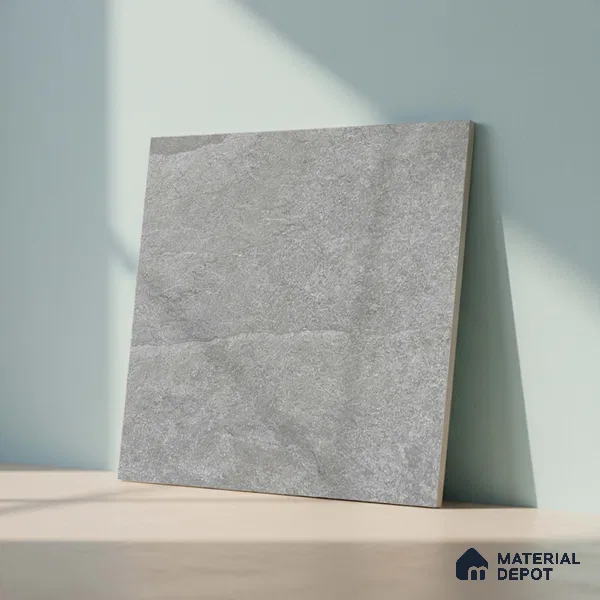 Stone Floor Tile TL 10354 D Brasilian Gris 2 ft x 2 ft Matte Finish Anti Skid Vitrified Tile - 12 mm | Suitable for Balcony, Terrace & Coutyard