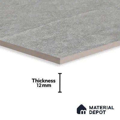 Stone Floor Tile TL 10354 D Brasilian Gris 2 ft x 2 ft Matte Finish Anti Skid Vitrified Tile - 12 mm | Suitable for Balcony, Terrace & Coutyard