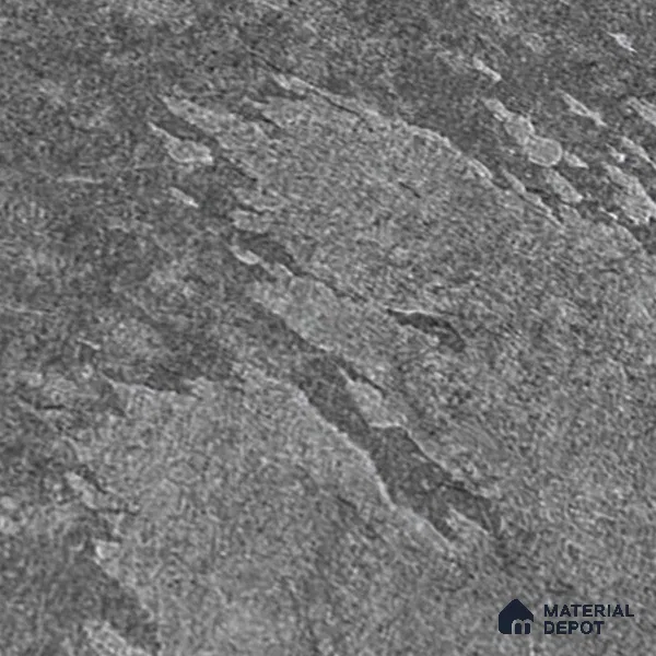 Stone Floor Tile TL 10354 G Brasilian Nero 2 ft x 2 ft Matte Finish Anti Skid Vitrified Tile - 12 mm | Suitable for Balcony, Terrace & Coutyard