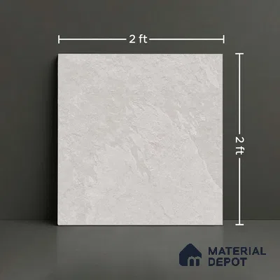 Stone Floor Tile TL 10354 Brasilian Grafitte 2 ft x 2 ft Matte Finish Anti Skid Vitrified Tile - 12 mm | Suitable for Balcony, Terrace & Coutyard