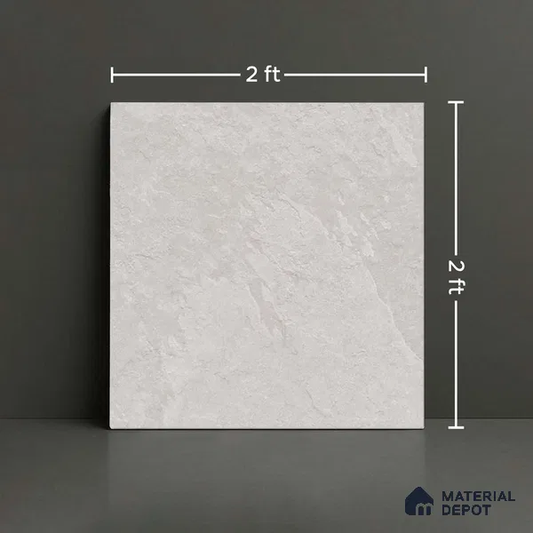Stone Floor Tile TL 10354 Brasilian Grafitte 2 ft x 2 ft Matte Finish Anti Skid Vitrified Tile - 12 mm | Suitable for Balcony, Terrace & Coutyard