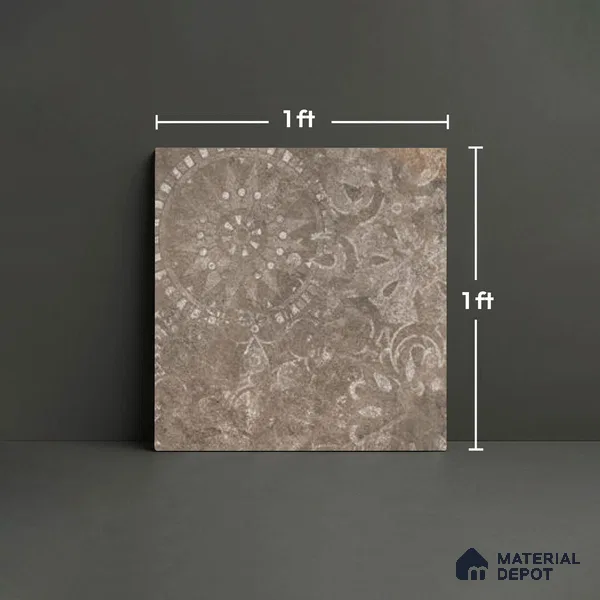 Stone Look TL 10355 D Anti Skid Tile Floor Tile 1 ft x 1 ft Vitrified Matte Finish - 12 mm