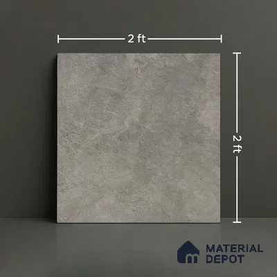 Stone Floor Tile TL 10355 E Boston Gris 2 ft x 2 ft Matte Finish Anti Skid Vitrified Tile - 12 mm | Suitable for Balcony, Terrace & Coutyard