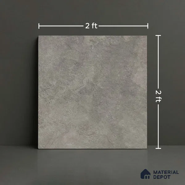 Stone Floor Tile TL 10355 E Boston Gris 2 ft x 2 ft Matte Finish Anti Skid Vitrified Tile - 12 mm | Suitable for Balcony, Terrace & Coutyard