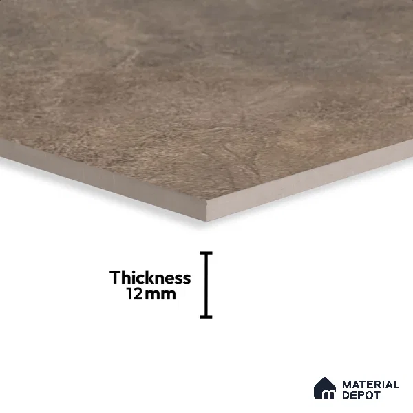 Stone Floor Tile TL 10355 Boston Brown 2 ft x 2 ft Matte Finish Anti Skid Vitrified Tile - 12 mm | Suitable for Balcony, Terrace & Coutyard