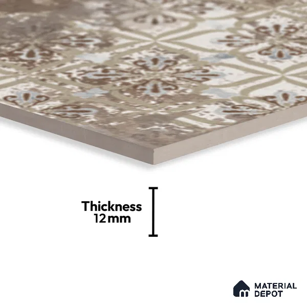 Stone Look TL 10370 H Anti Skid Tile Floor Tile 1 ft x 1 ft Vitrified Matte Finish - 12 mm