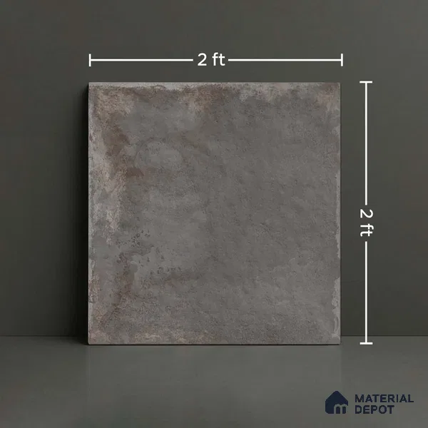 Stone Floor Tile TL 10370 I Rocca Gris 2 ft x 2 ft Matte Finish Anti Skid Vitrified Tile - 12 mm  | Suitable for Balcony, Terrace & Coutyard