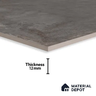Stone Floor Tile TL 10370 I Rocca Gris 2 ft x 2 ft Matte Finish Anti Skid Vitrified Tile - 12 mm  | Suitable for Balcony, Terrace & Coutyard